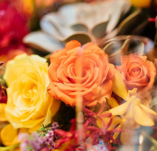 Autumnal hand-tied arrangement